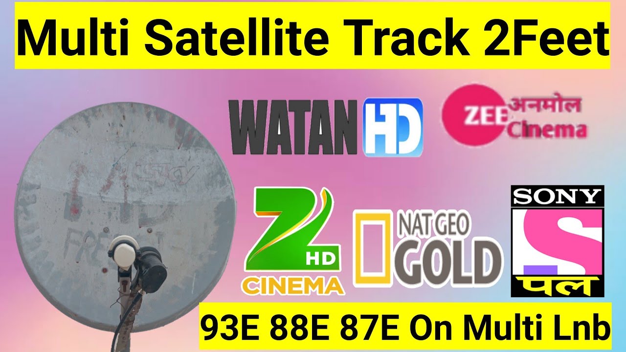 Multi Satellite 2 Feet Dish 93E, 88E, 87E On Satan HD Receive Dish Setting | mbfreedish