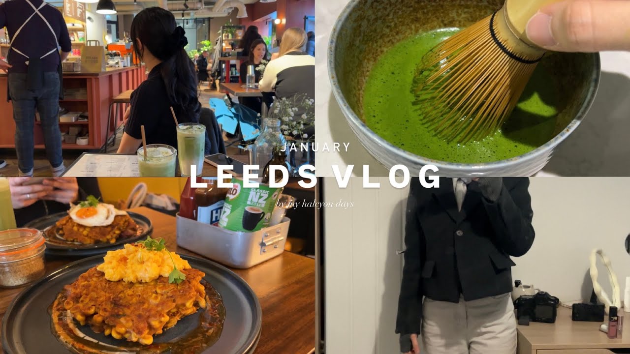 VLOG| living in Leeds🇬🇧 °❀⋆slow morning☁️, matcha🍵, cafe hopping, Uniqlo haul 🛒 .ೃ࿔ ' - [Jan vol.1]