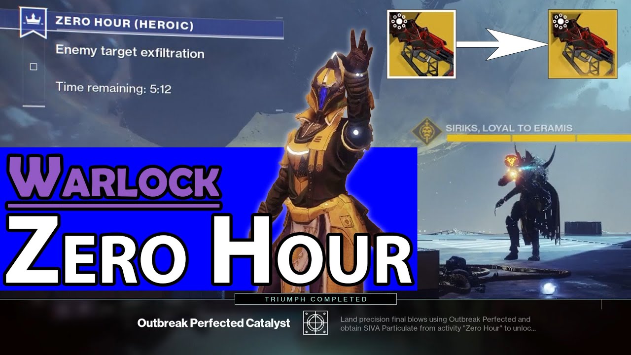 SOLO ZERO HOUR HEROIC WARLOCK (BUGGED) | Destiny 2 [Gameplay Only / No Commentary]