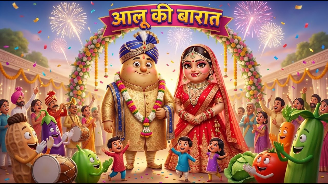 Aalu Ki Barat | Kids Hindi | Hindi Cartoon Video |आलू की बारात | #hindirhymes