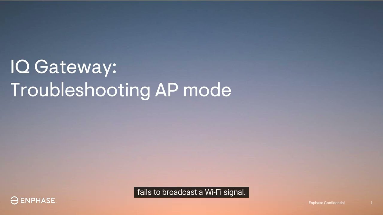 IQ Gateway Troubleshooting: AP mode not broadcasting a Wi-Fi network