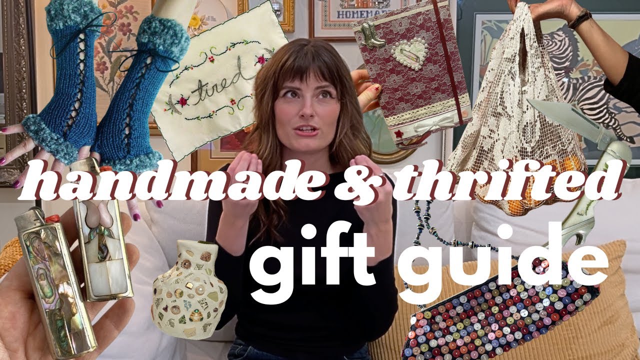 thrifted + handmade holiday gift guide | QUICK + EASY 50+ pinterest inspired affordable gift ideas