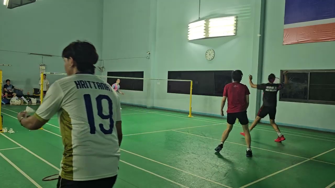 16 Feb 2026 Badminton 3D 🏸 -4- เบล ปูน VS มหาเทพ ถุงทอง set1