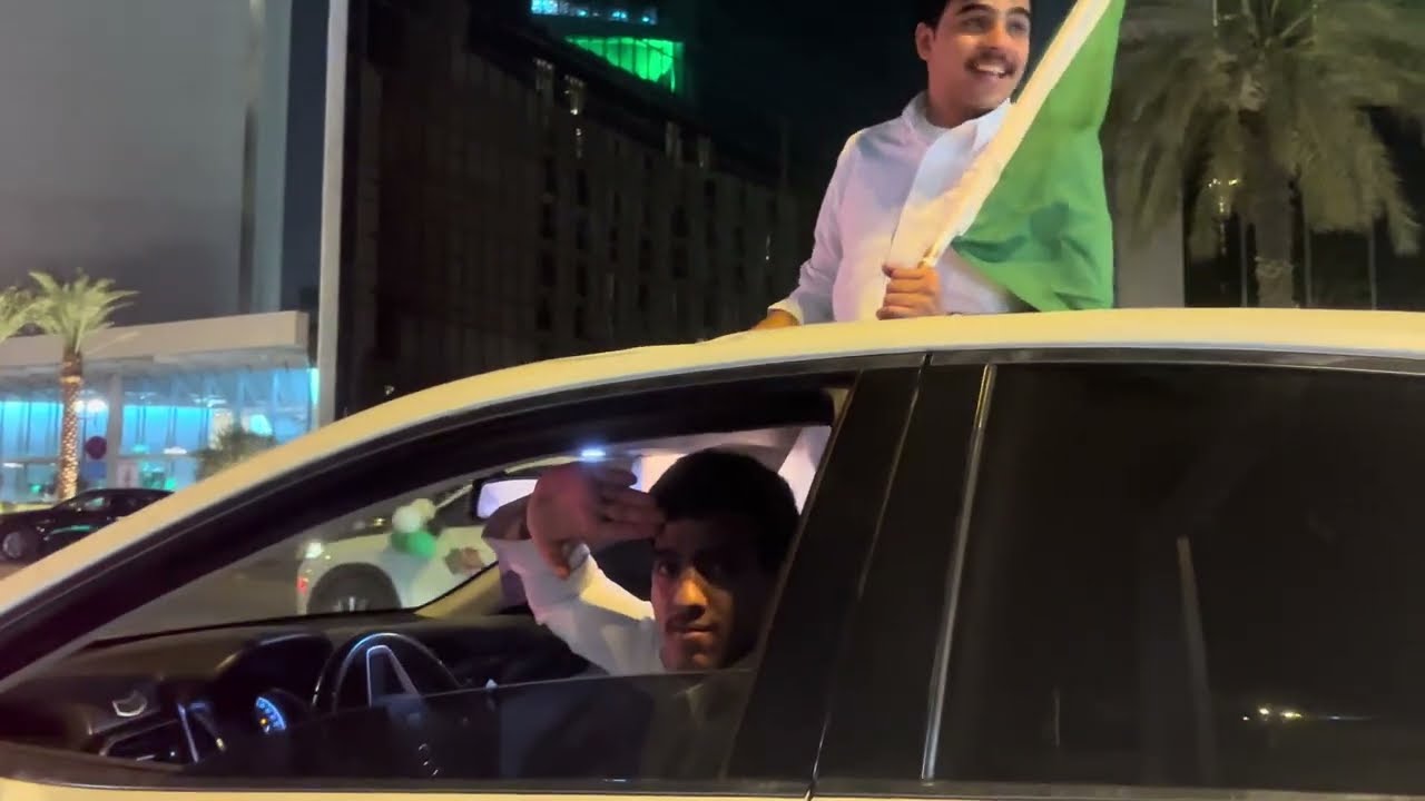 Saudi Arabia national day | today night | Riyadh 4K video 