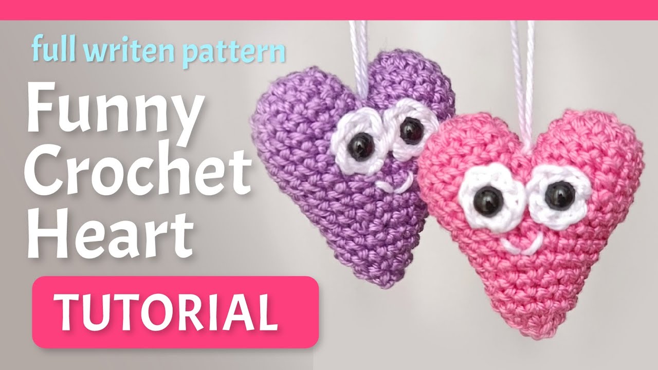 ❤️Funny Crochet Heart😊Amigurumi Tutorial❤️ #crochet #crochettutorial #crochetheart#amigurumiheart