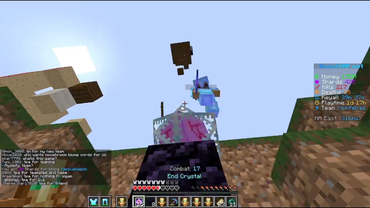 killing tpa trappers on the donut smp