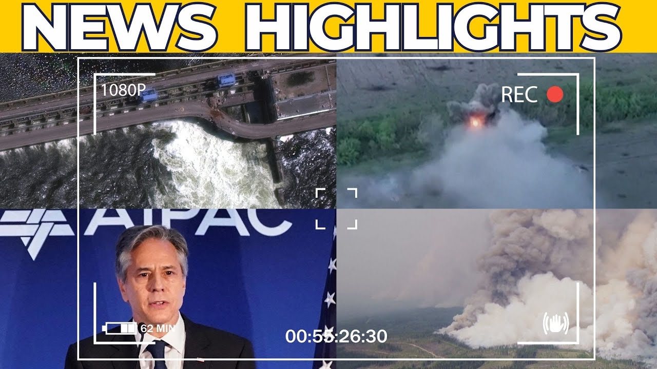 Headlines - Dnipro river dam | Battle for Bakhmut | Blinken Saudi visit | US pres bid | Senegal riot