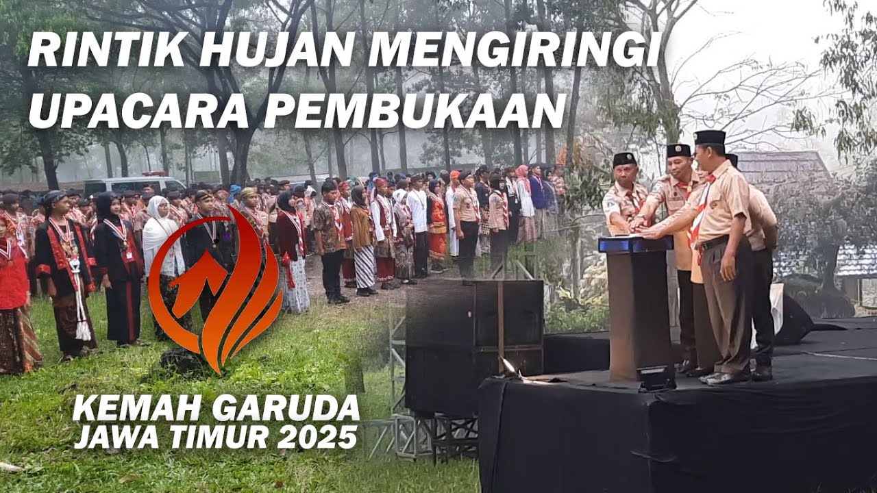 Rintik Hujan Mengiringi Upacara Pembukaan Kemah Pramuka Garuda 2025