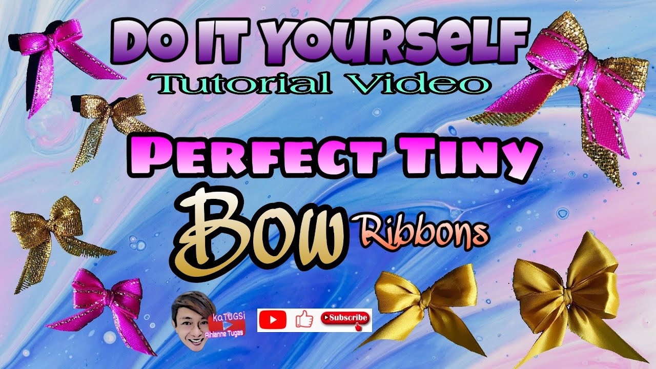 DIY | How to Make a Perfect Tiny Bow Ribbons Using Fork - kaTUGSi Aihianne Tugas