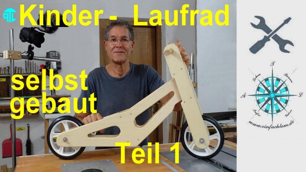 🟡 Kinderlaufrad 🚴‍♂️ aus Holz selbst gebaut Teil 1
