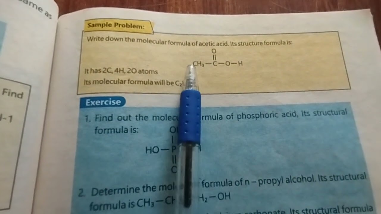 Deduce molecular formula from structural formula 