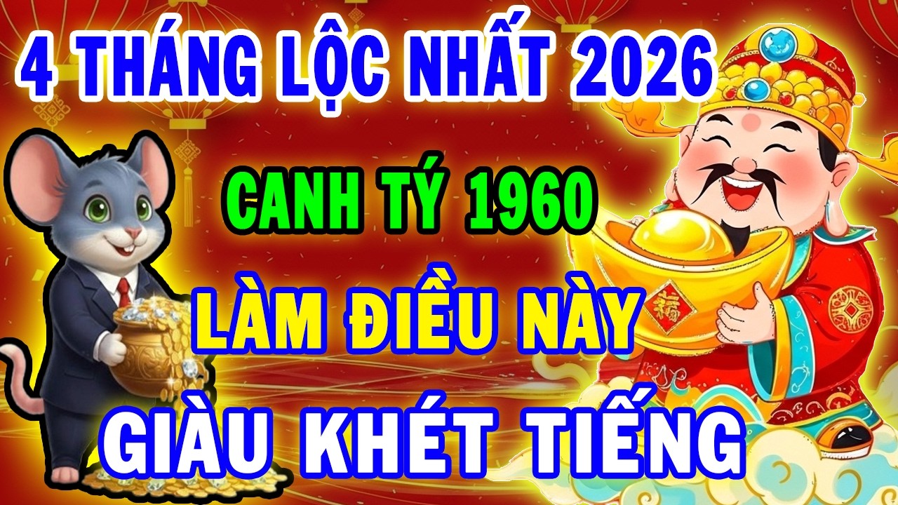 Chấn Động 4 Tháng ĐỎ NHẤT 2026 Canh Tý 1960 Tiền Về Như Thác Lũ, Giàu Nhanh Chóng Mặt