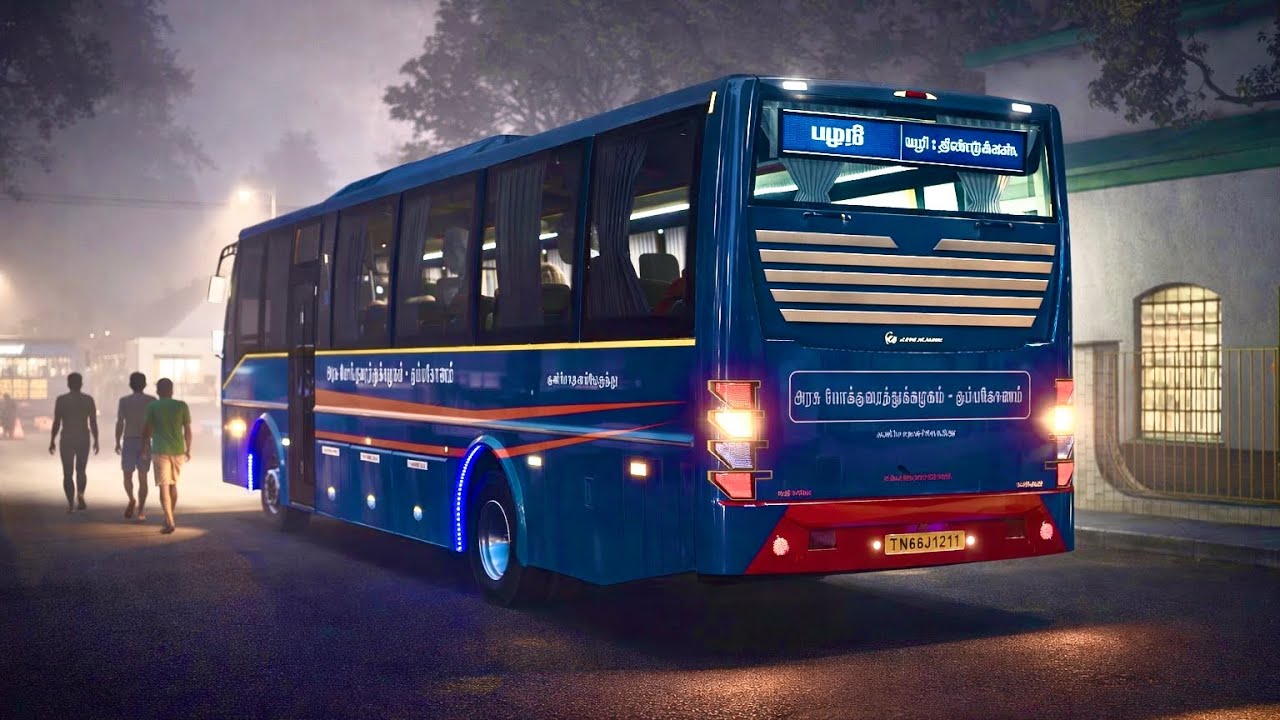 #Palani to #Chidambaram morning Ride on tnstc Economy A/C bus | euro truck simulator2