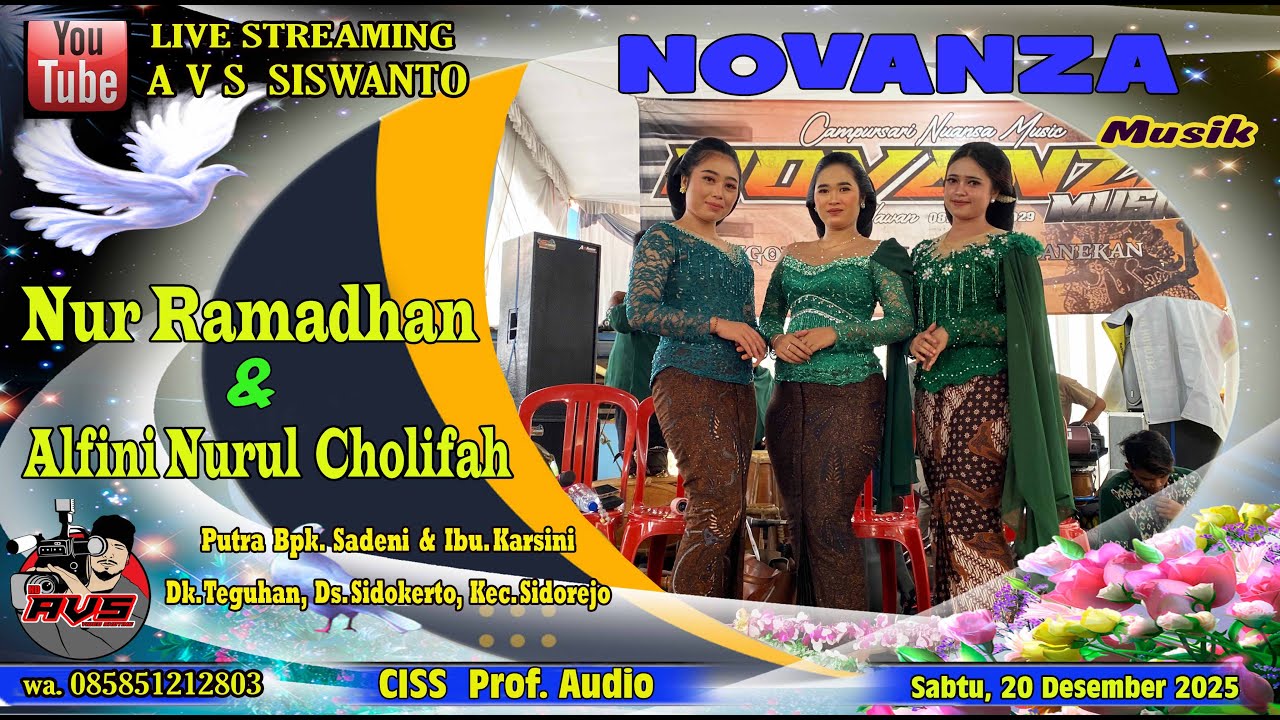 Live 2  NOVANZA Musik // Pernikahan  NUR & ALFINI // SHELIA WEDDING // AVS // TEGUHAN, 20 -12 - 2025