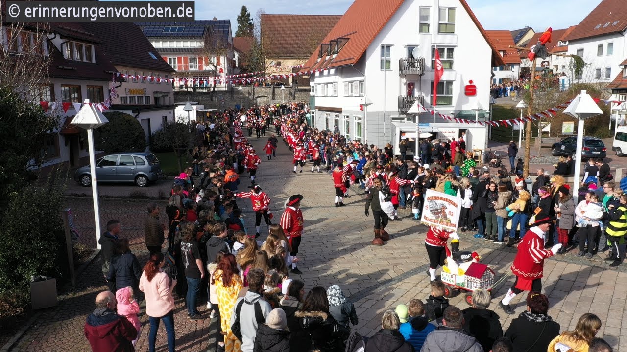 Die Narrenzunft Vöhringen bei ihrem Umzug am 16.02.2020