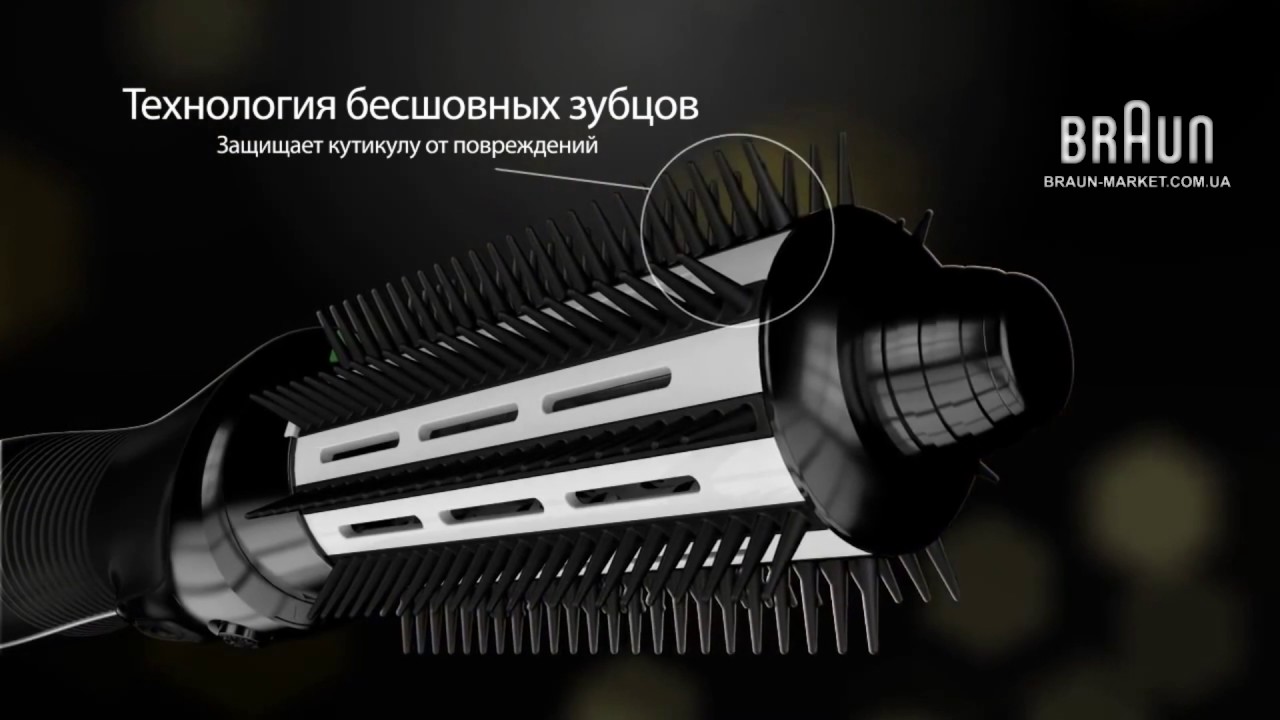 Фен-щётка для волос Braun AS 720 - видео обзор