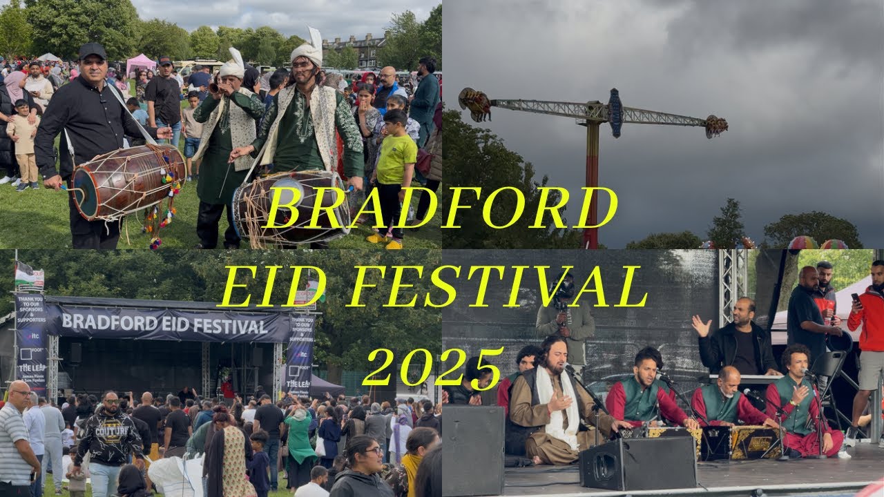 Bradford Eid Festival 2025 | Peel Park | UK mela | Live Qawali | Dhol 😍