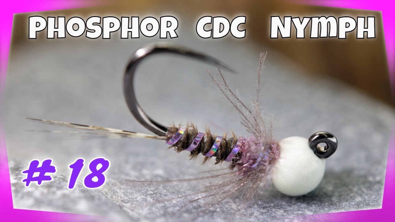 Tying a phosphor euro nymphing fly pattern (jig hook # 18)