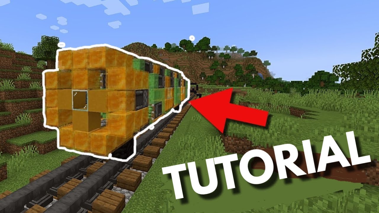 How to build a WORKING TRAIN in Vanilla Minecraft