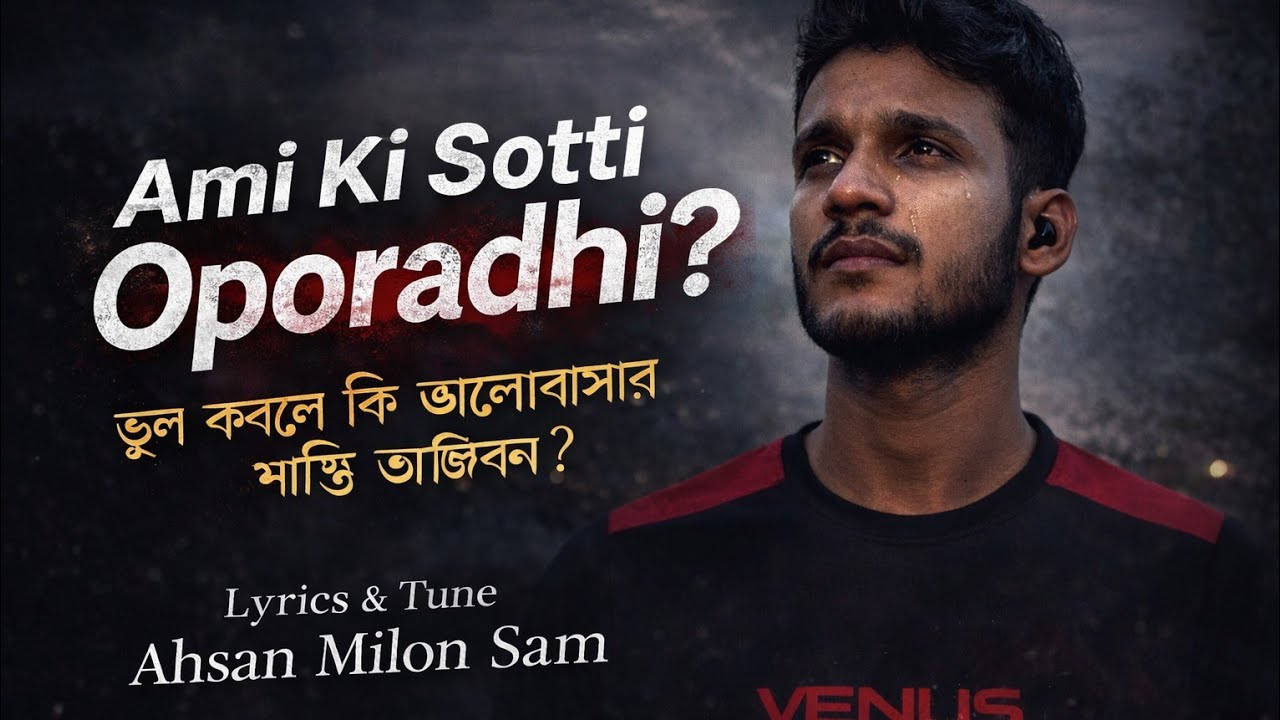 Ami Ki Sotti Oporadhi 😢❤️‍🔥 আমি কি সত্যি অপরাধী  Ahsan Milon Sam New Bangla Sad Song 2026