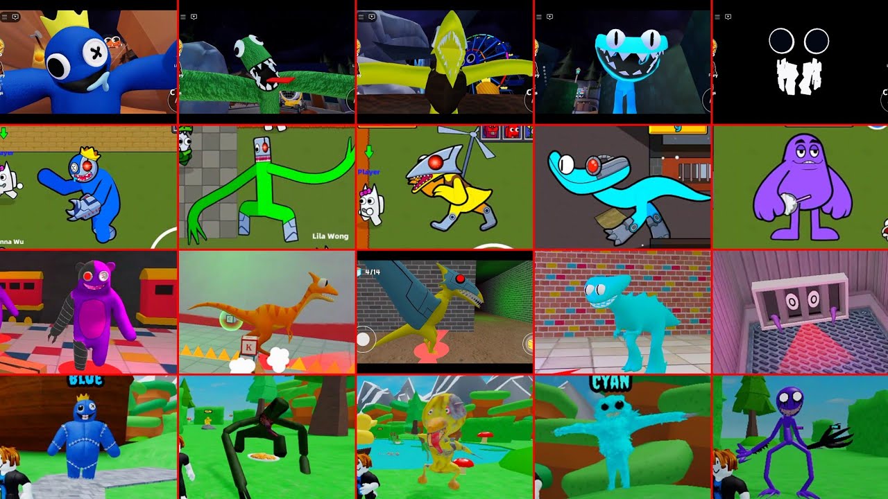 Rainbow friends 4  different games jumpscares