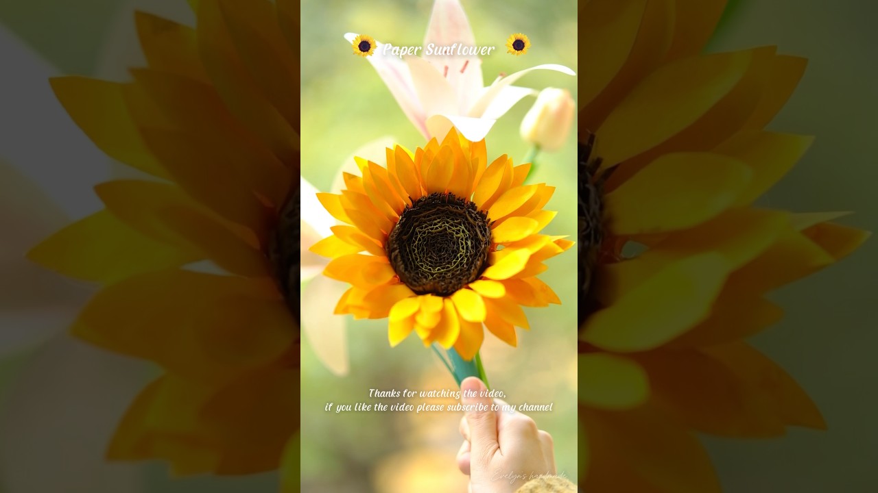 🌻How to make Paper Sunflower 🌻#diy #paperflower #gift #handmadegifts #handmade