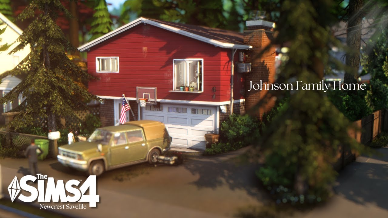 The Sims 4 - Newcrest Johnson Family Home - Save file (ASMR) - Relaxing Speed Build