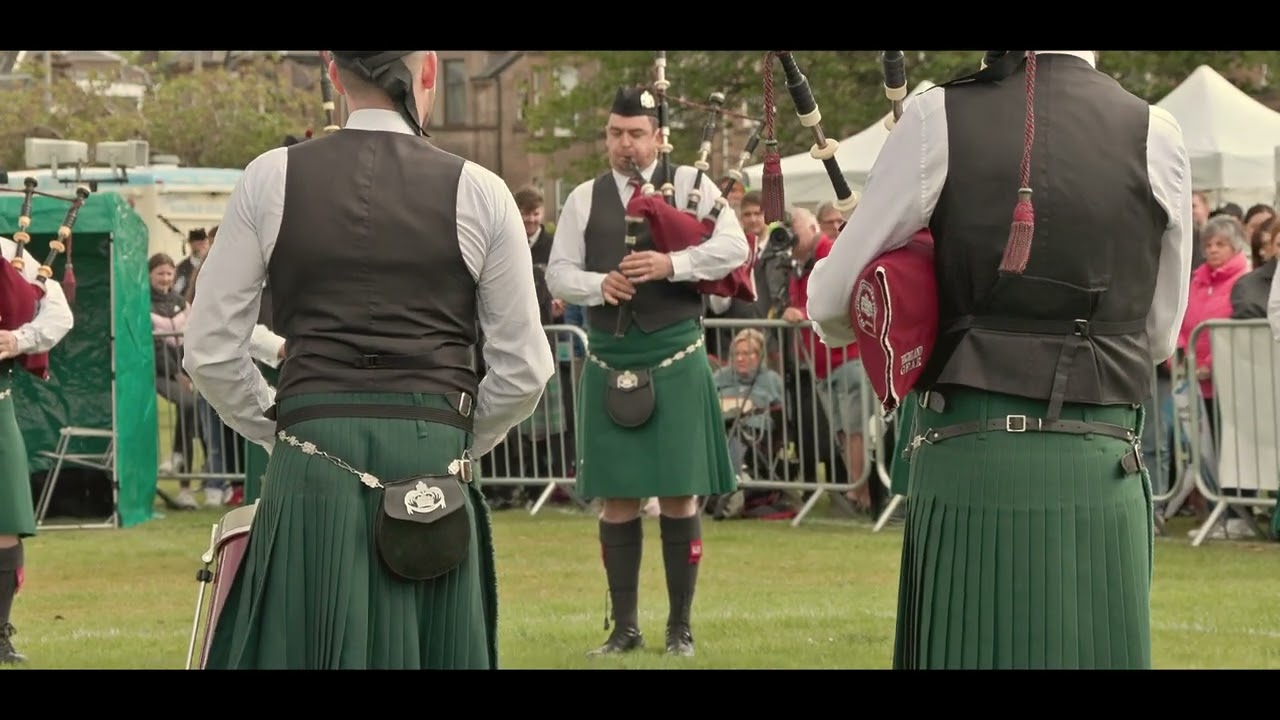 St Laurence O'Toole Pipe Band at the 2022 British Pipe Band Championships