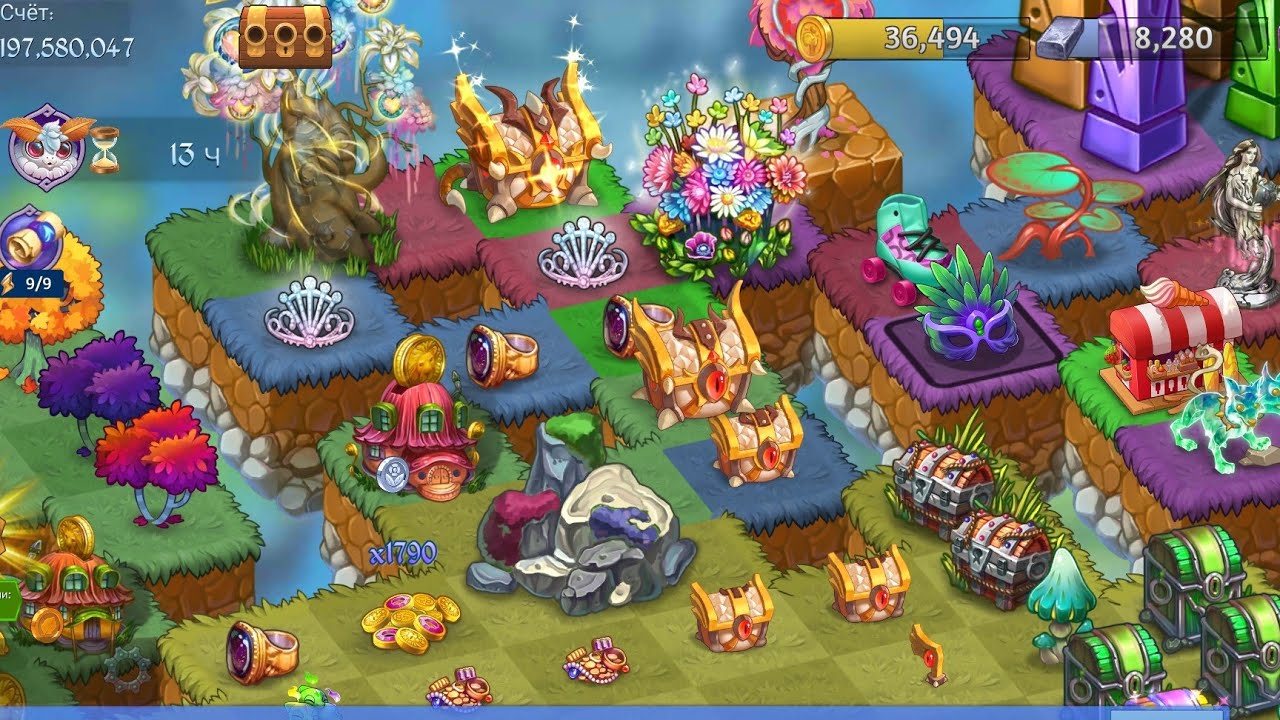 Merge Dragons! - 373 - Облачный остров - Что находится в сундуках?