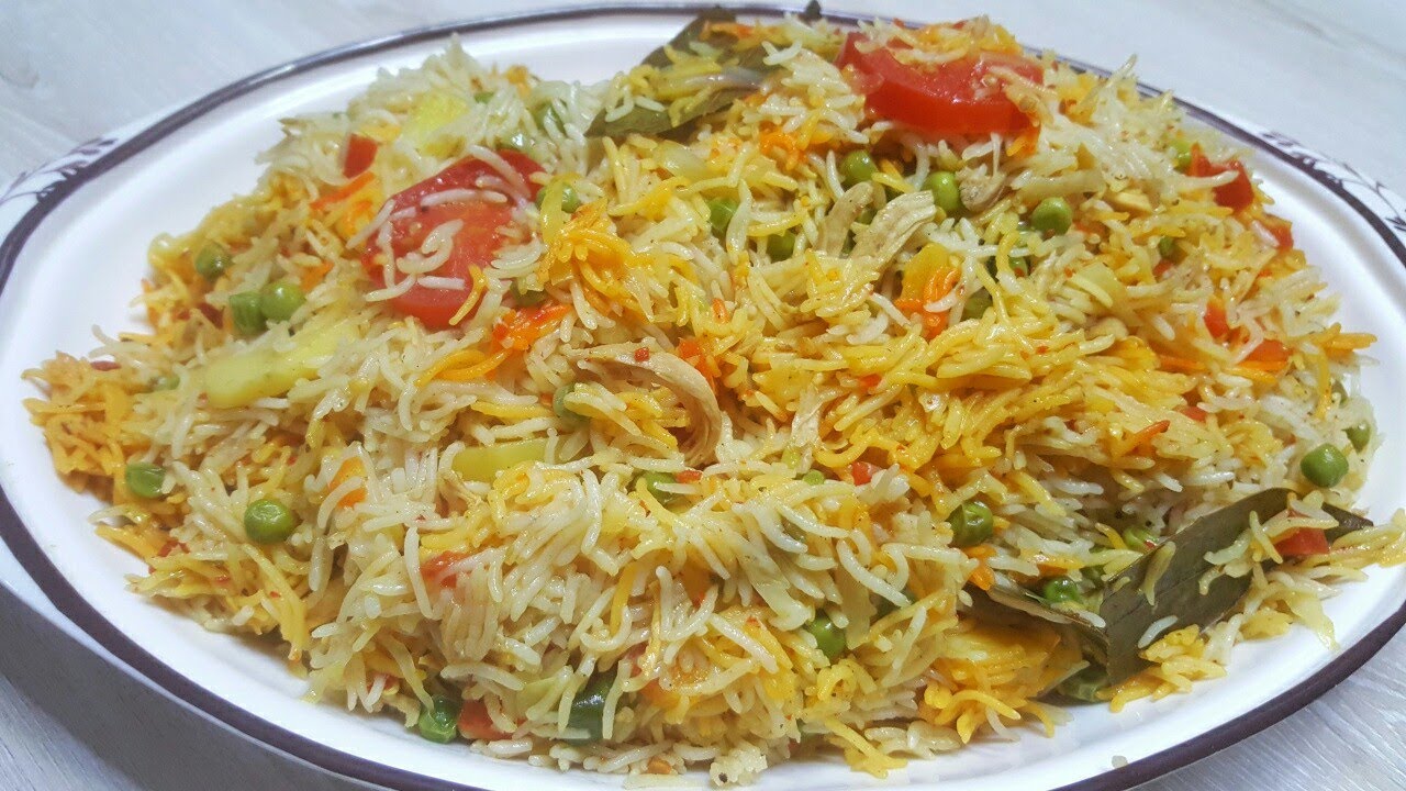 Mix Vegetable Chicken Pulao - Mix Veg Chicken Pulao - Mix Vegetable Rice - Mix Sabzi Pulao Recipe