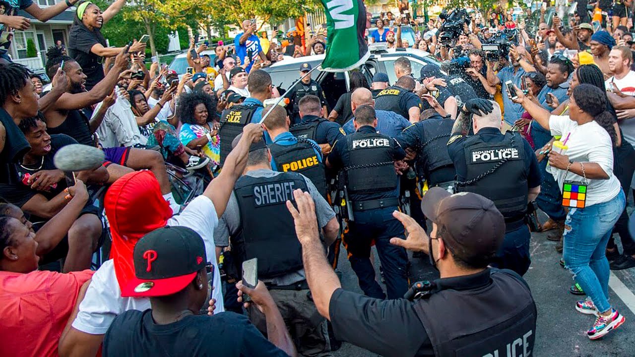 Protest after white man caught on video pushing Black neighbor in racist rant