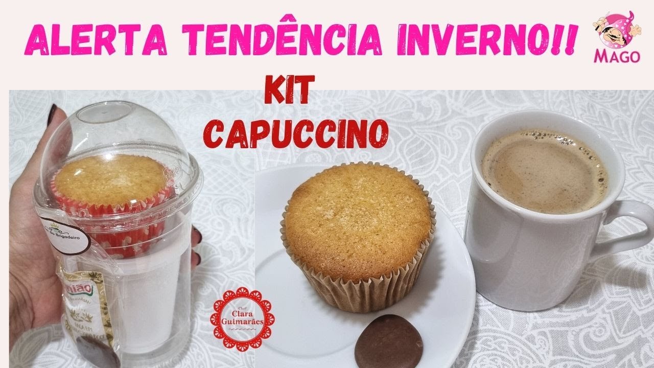 CUSTO MENOR QUE $ 3,00 !  KIT CAPUCCINO E MUFFIN ! Fature alto nesse inverno! (Aula mago)