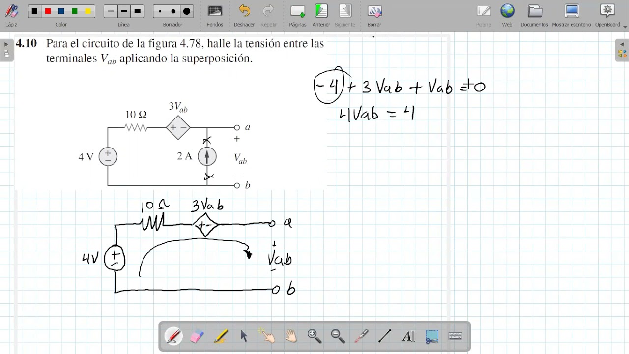 Solucionario, Fundamentos de circuitos eléctricos sadiku, ejercicio 4,10