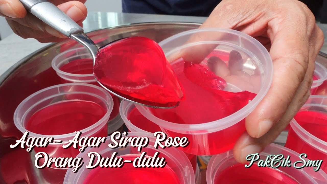 Lagenda Agar-Agar Sirap Rose || Resepi Lama Tetap Segar