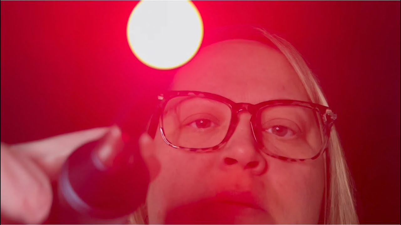 ASMR VERY TINGLY Medical Exam Red Light Therapy| Light & Visual Triggers |20% Discount Code Megaguru