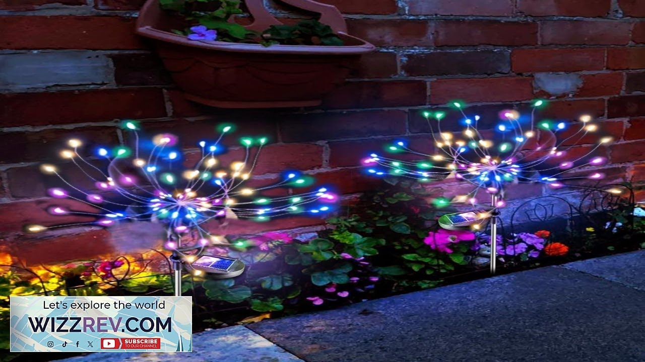 Anordsem Solar Garden Lights Outdoor: Bendable Copper Wire with 120 LED Firework Review
