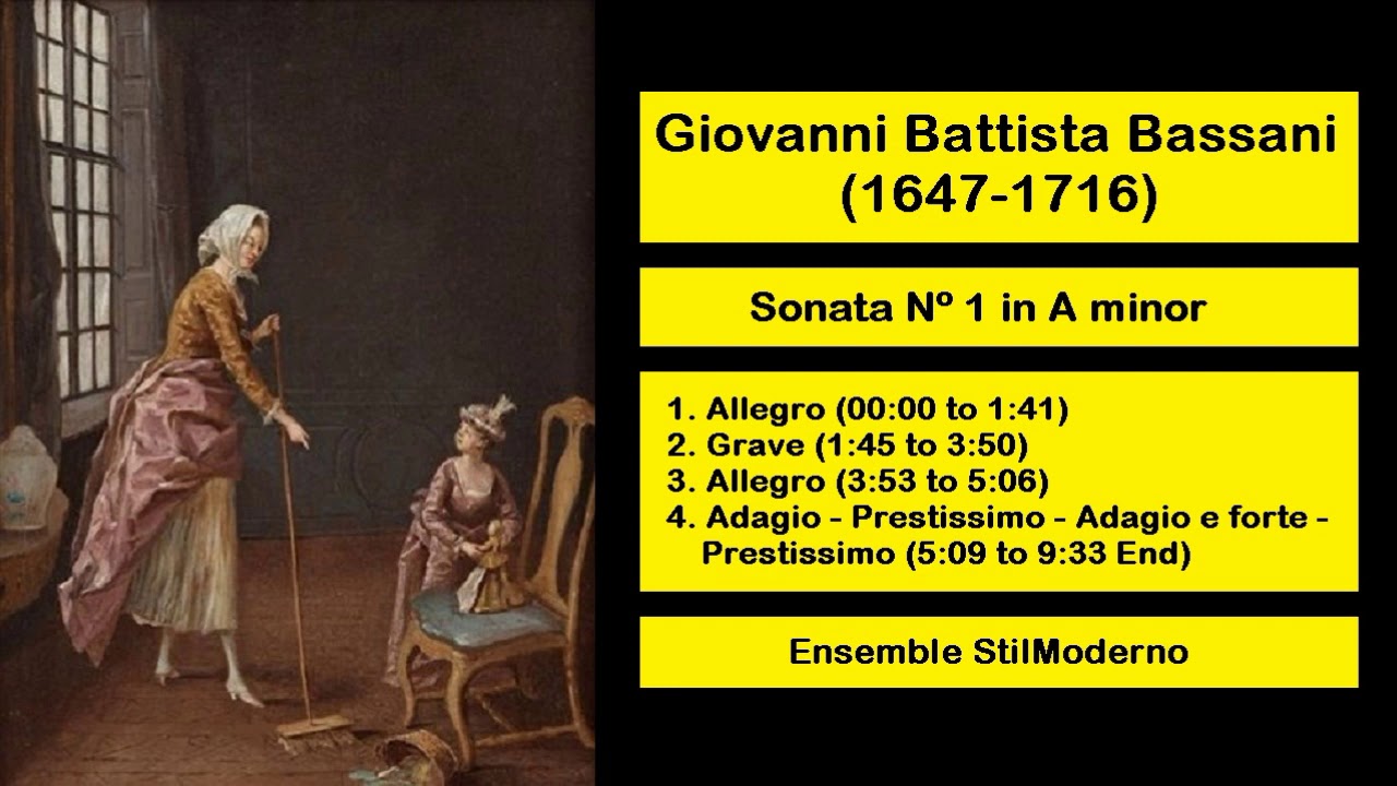 Giovanni Battista Bassani (1647-1716) - Sonata Nº 1 in A minor