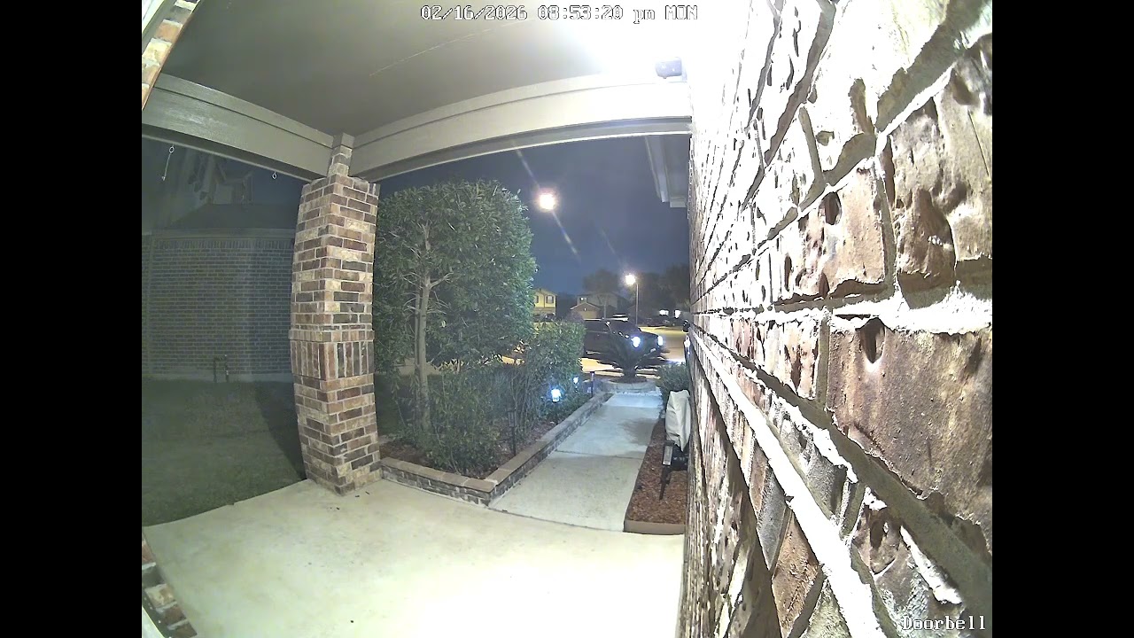 Neighbor's doorbell camera of the driver who hit our car