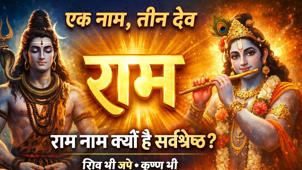 एक नाम तीन देव । राम नाम क्यों हैसर्वश्रेष्ठ। शिवा भी जपे कृष्णा भी जपे राम नाम 🙏🏻🙏🏻🙏🏻🙏🏻