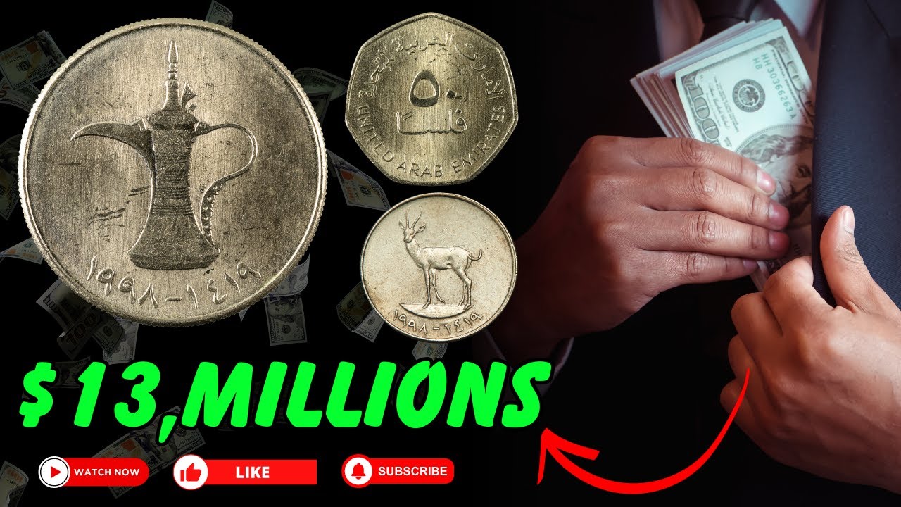 Top 10 UAE Ultra Rare 1 Dirham Coins Worth a lot of Money !UAE Dirham & Fils Coins Worth Big Money!