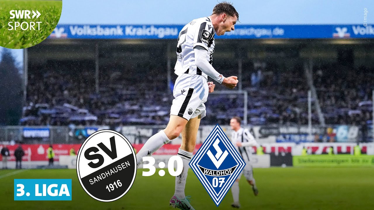3. Liga: 25m-Traumtor -  Sandhausen gewinnt gegen Waldhof | SWR Sport