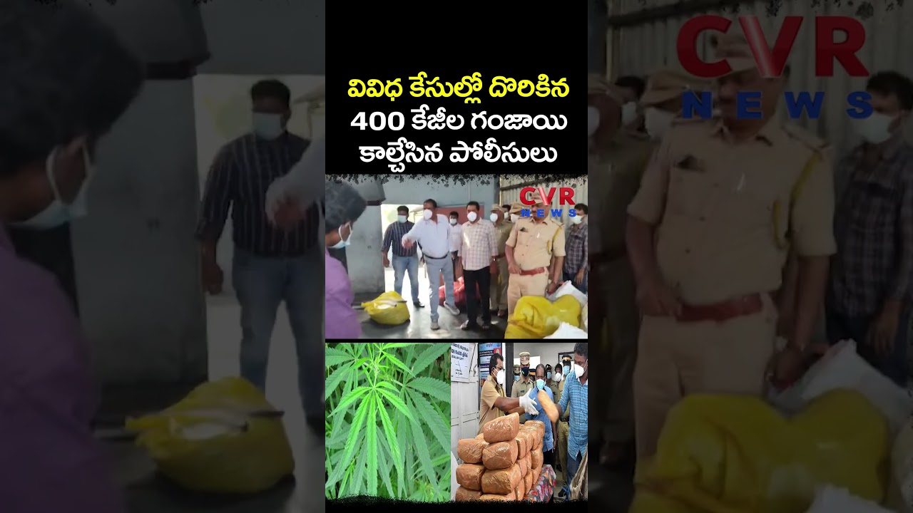 వివిధ కేసుల్లో దొరికిన 400 కేజీల గంజాయి కాల్చేసిన పోలీసులు | Telangana Police | CVR NEWS
