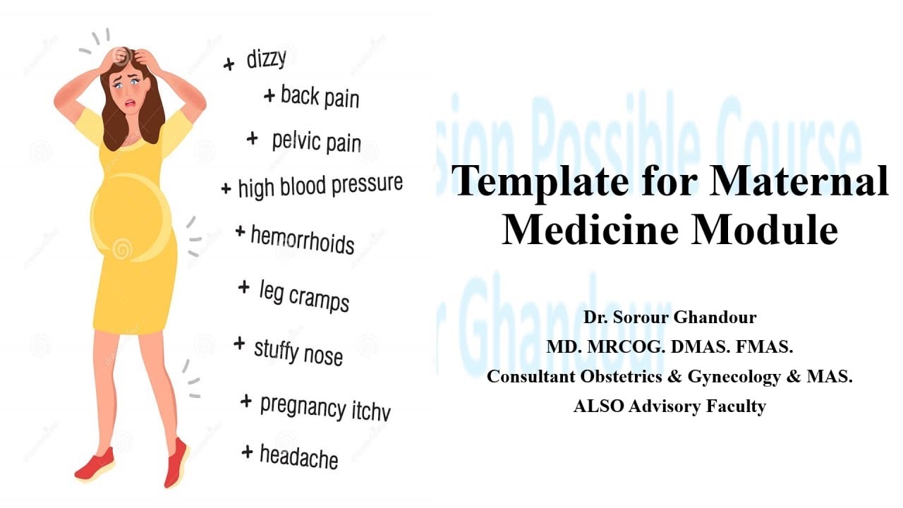 Maternal Medicine tempelate - MRCOG Part 3