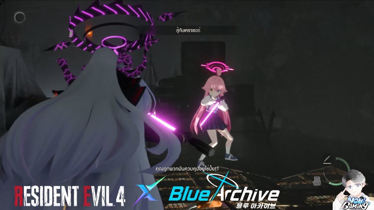 Hina VS Hoshino Resident Evil 4 Remake X Blue Archive
