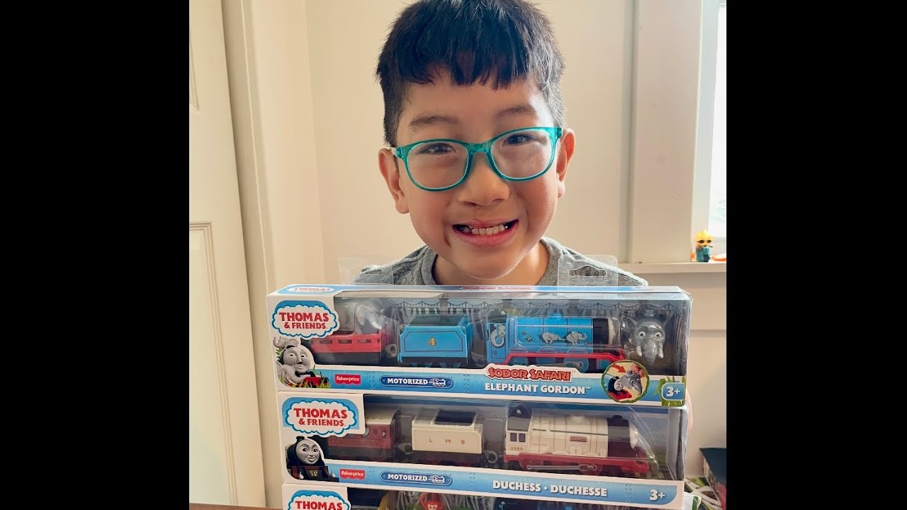 Thomas and Friends Unboxing: Sodor Safari Monkey Thomas, Elephant Gordon and Duchess 