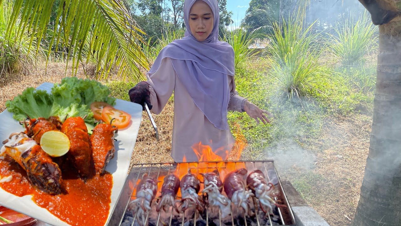 SOTONG BUNCIT BAKAR SOS PERCIK | Sedap Tak Terkata | Spicy Grilled Squid