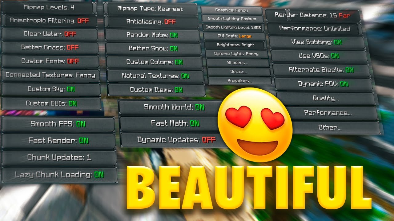 LA MEJOR CONFIGURACIÓN PARA MINECRAFT + ZPRAH OVERLAY PACK!!