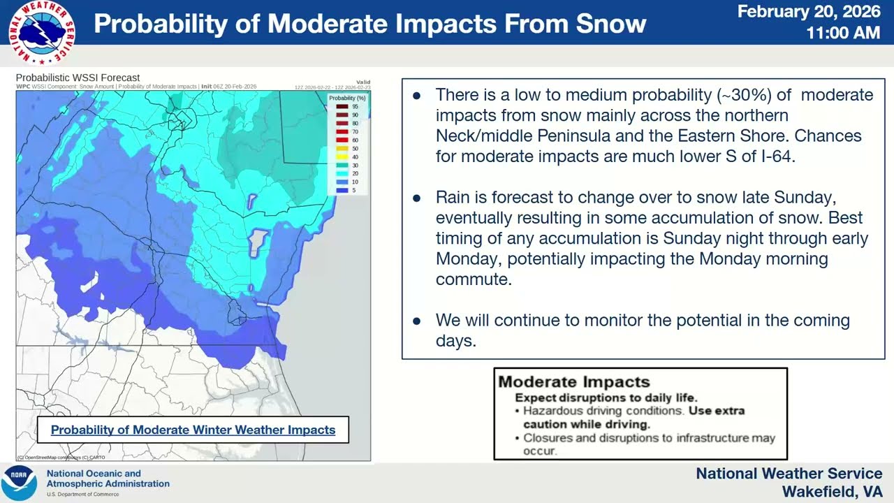 February 20, 2026 NWS Wakefield Live Winter Weather Briefing