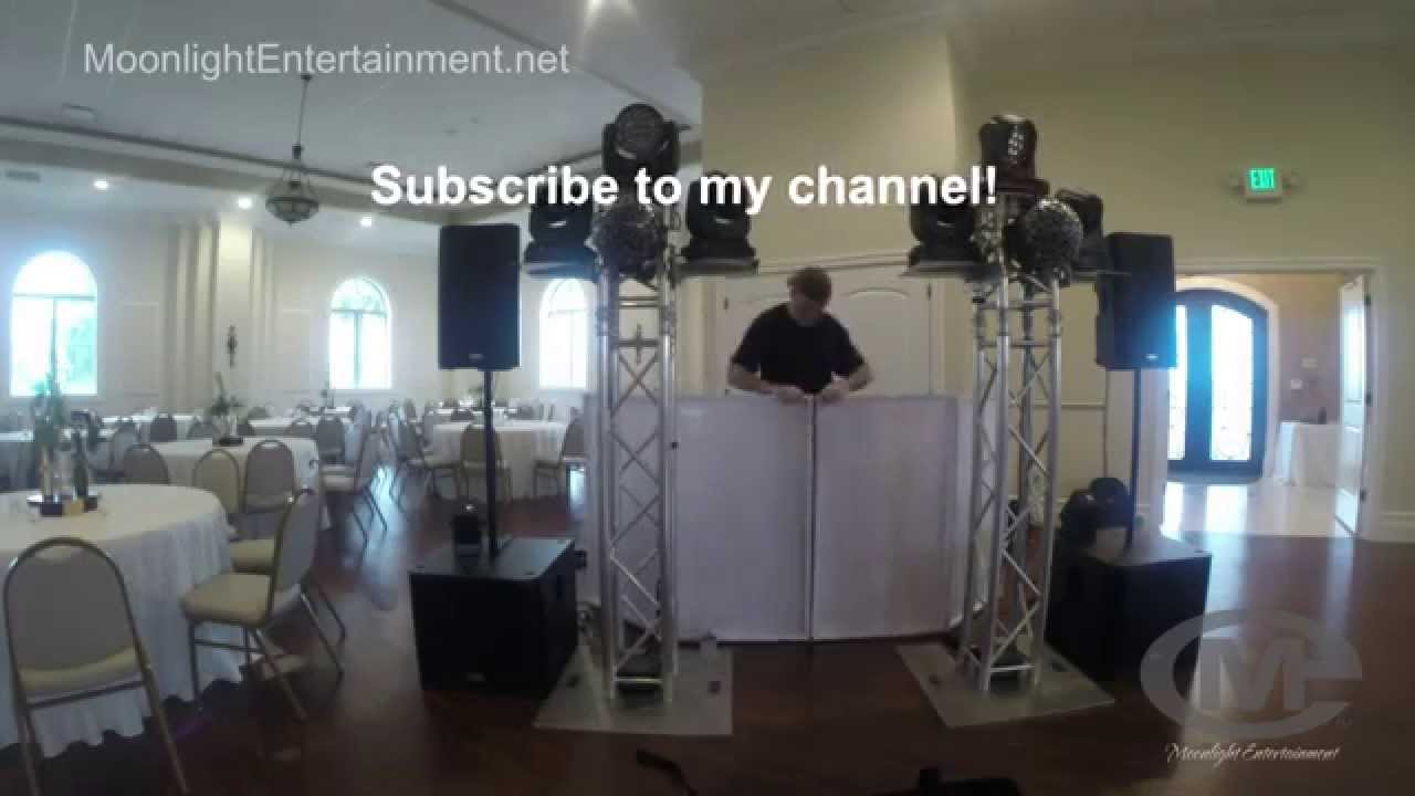 DJ Gig Log Time Lapse American DJ lights and the ADJ Event Facade