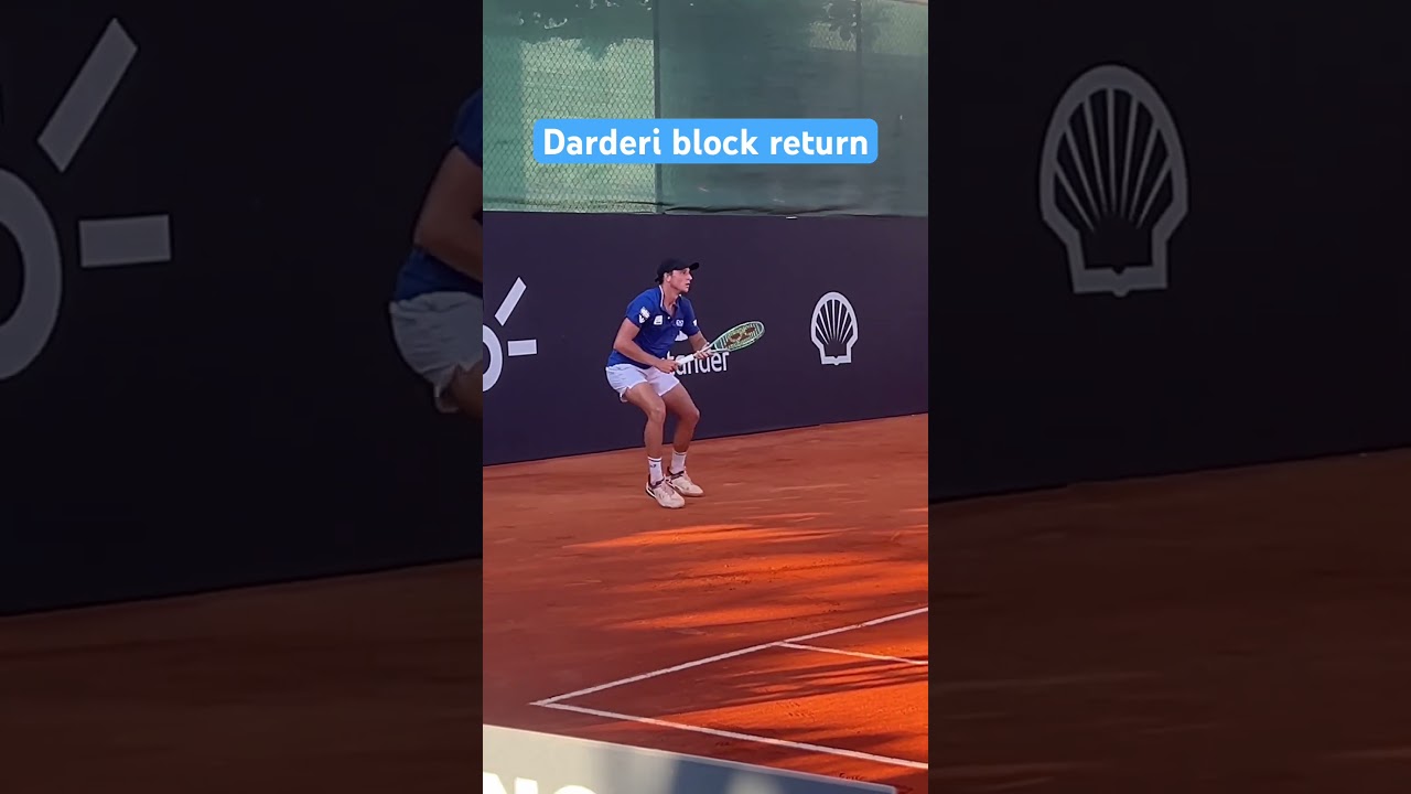 Luciano Darderi block return vs Hugo Dellien Rio Open 2025 Round 1 #atp #atptour